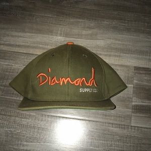 Diamond Supply Green and Orange Hat
